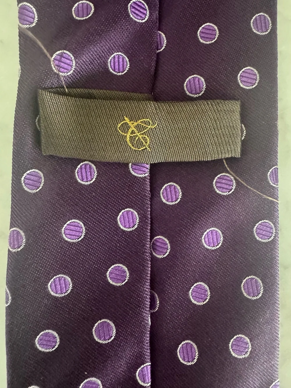 Canali 1934 Made in Italy 100% Silk Purple Polka Dot Tie